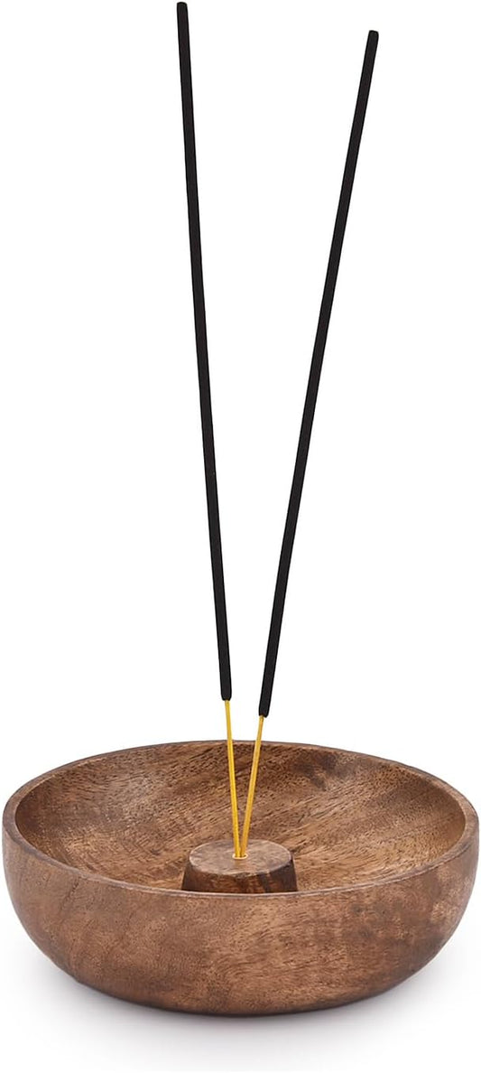 EDHAS Incense Burner Stick Holder Bowl, Ash Catcher Bowl for Home Décor, Meditation, Yoga (5" x 5" x 1.5")