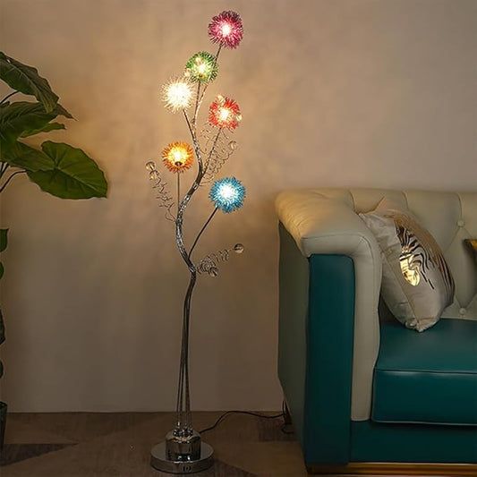 Nordic Modern Flower Floor Lamp Fashion Art Living Room Sofa Bedroom Wedding LED Originality Decorative Standing Light (Style 25)