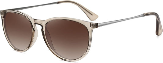 Retro sunglasses womens 2024 trendy round classic glasses