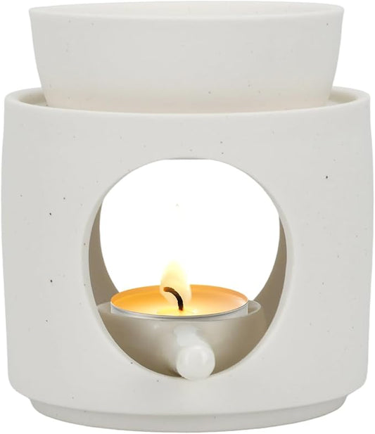 White Burner, Ceramic Tealight Warmer, Scented Oil Diffuser, White Ceramic Tea Light Candle Holder