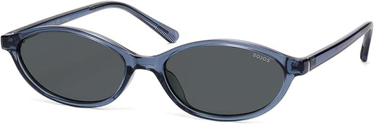 SOJOS TR90 Ultra Light Flexible Sunglasses for Women Retro Oval Polarized Cat Eye Vintage Shades UV400 Protection Comfort Fit