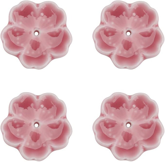 IMIKEYA 4pcs Cherry Blossom Ceramic Incense Holder Incense Stick Burner Incense Stick Porcelain Holder Decoration for Home Flower Chopsticks Rest Pottery Dishes Tray Ceramics Delicate