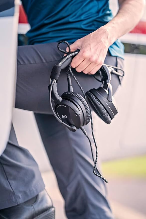 LIGHTSPEED Zulu 4 ANR Aviation Headset - with Dual Bluetooth and FrameFit™ Ear Seals (Panel Power 6-Pin Plug)