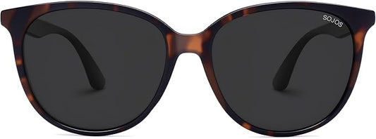 SOJOS Square Polarized Sunglasses for Women Men Vintage Style Larger Fit Shades SJ2642