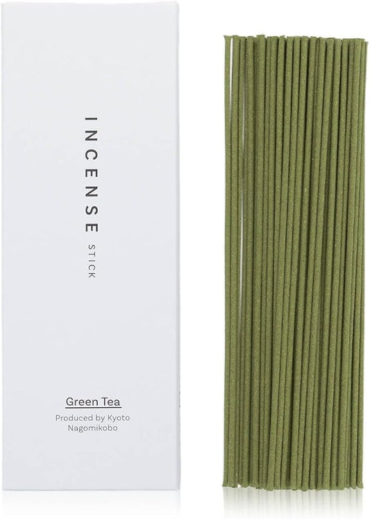 Kyoto Green Tea Incense Sticks - Japanese Temple Aroma, Ideal for Relaxation & Meditation, Approx. 60 Sticks (0.044 Pounds) - Premium Quality Incense for Spiritual & Home Use Nagomikobo