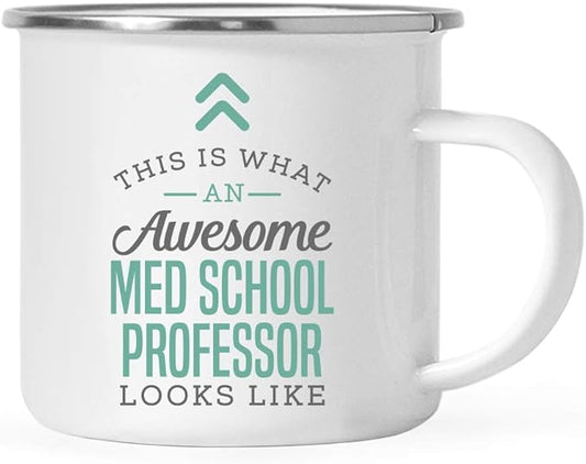 Andaz Press 11oz. Stainless Steel Campfire Coffee Mug Gift, This is What an Awesome Med School Professor Looks Like, 1-Pack, Birthday Gift Ideas Coworker Him Her, Includes Gift Box