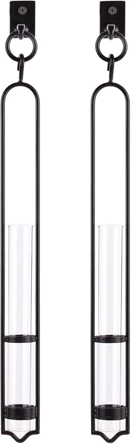 COURONNE CO. Elegant Glass Flower Vases & Test Tube for Plants - 33 in – Clear Vase Decor for Living Room, Indoor Plants & Home Decorations