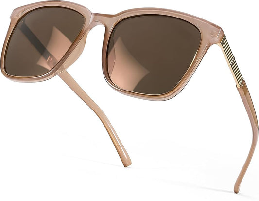 SIPHEW Oversized Square Sunglasses for Women|Lightweight Fashion Sunglasses 100% UV400 Protection|Trendy Mirrored Shade