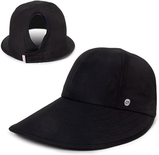 Ponyflo Sunblocker Wide Brim Hat - Oprah Awards Best Sun Hat - UV 50 Protection - Ponytail Sunhat for Women