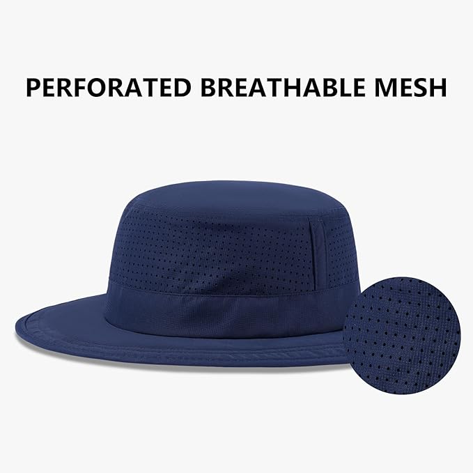 UPF 50+ Bucket Sun Hat with Laser Perforated Mesh Cooling Adjustable Breathable Lightweight for Outdoor Men Women