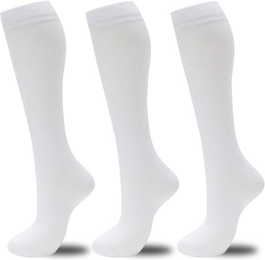 fenglaoda Compression Socks for Women Men 3 Pairs Graduated Compression Support Circulation Socks for Nurses