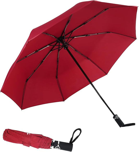 SY COMPACT Travel Umbrella - Windproof Automatic Compact Umbrella, Lightweight Waterproof Design for Backpack, Car & Purse