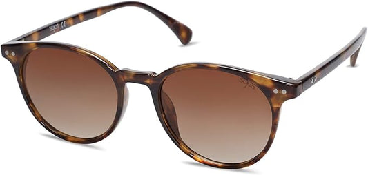 SOJOS Small Round Classic Polarized Sunglasses for Women Men Vintage Style UV400 Lens MAY SJ2113