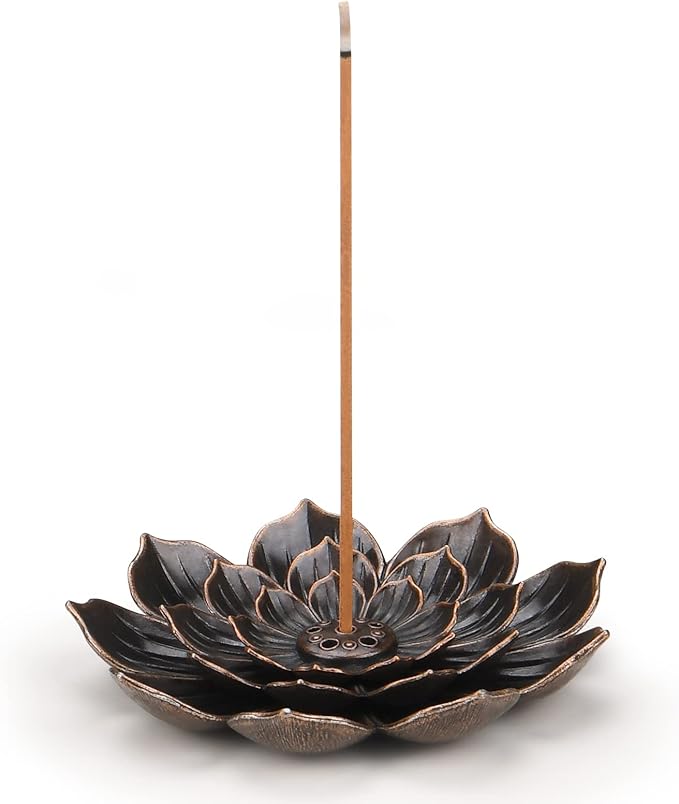 Incense Burner - Incense Stick Holder 6 Incense Holes with Detachable Ash Catcher
