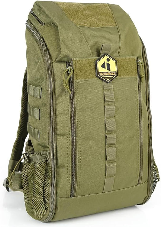 Hiking Backpack 25L for Men & Women, Waterproof Breathable Daypack, Lightweight Camping Backpacking Backpack with MOLLE System-Green