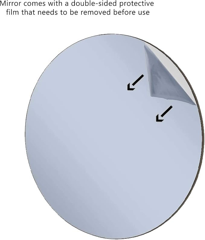 Marketing Holders Acrylic Mirror Round 21 Inch Reflective Circle Tiles DIY Crafts Boats RV Campers Lightweight Durable Ideal for Home Architectural Design Kids Rooms Vanity Gyms