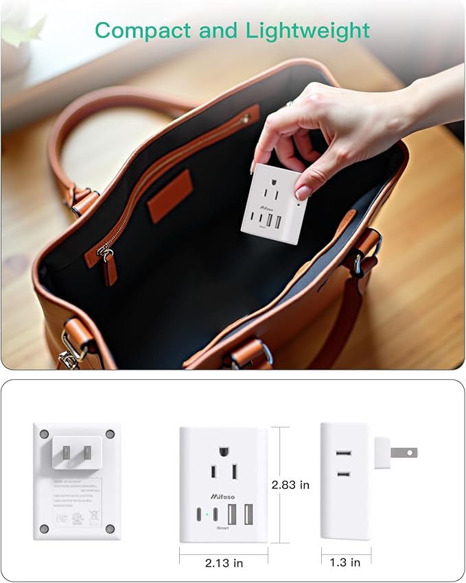 2 Pack US to Japan Plug Adapter, Japan Power Travel Adapter with 4 Outlets 4 USB Ports(2 USB C), Type A Travel Power Converter Plug Adaptor for USA to Japanese China Canada Mexico Philippines Peru