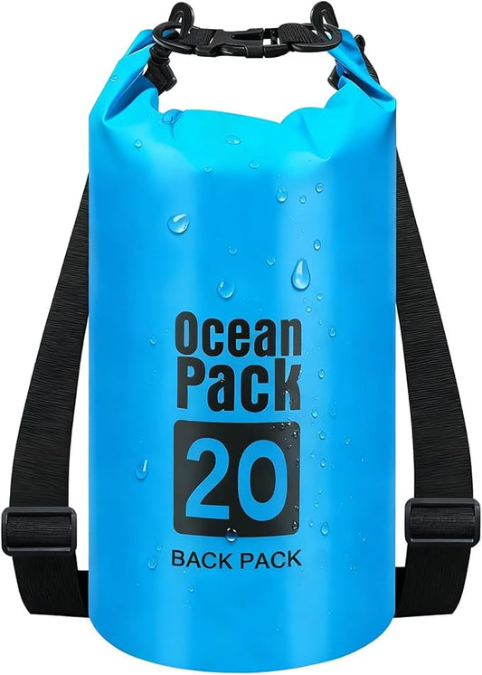 Waterproof Dry Bag – Roll Top Dry Storage Bag Backpack for Women & Men, Perfect for Kayaking, Boating, Swimming, Camping, Hiking, Backpacking & Beach (20L)
