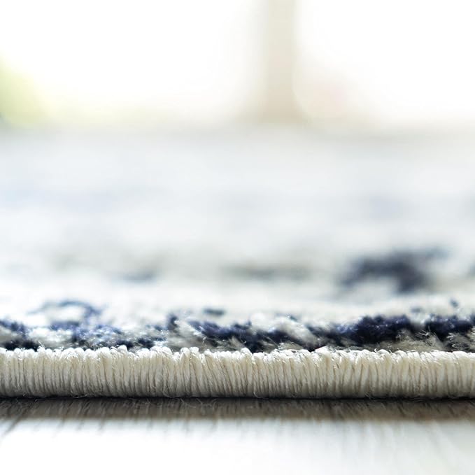 Rugs.com Arlington Collection Rug – 7' x 10' Blue Medium-Pile Rug Perfect for Living Rooms, Large Dining Rooms, Open Floorplans
