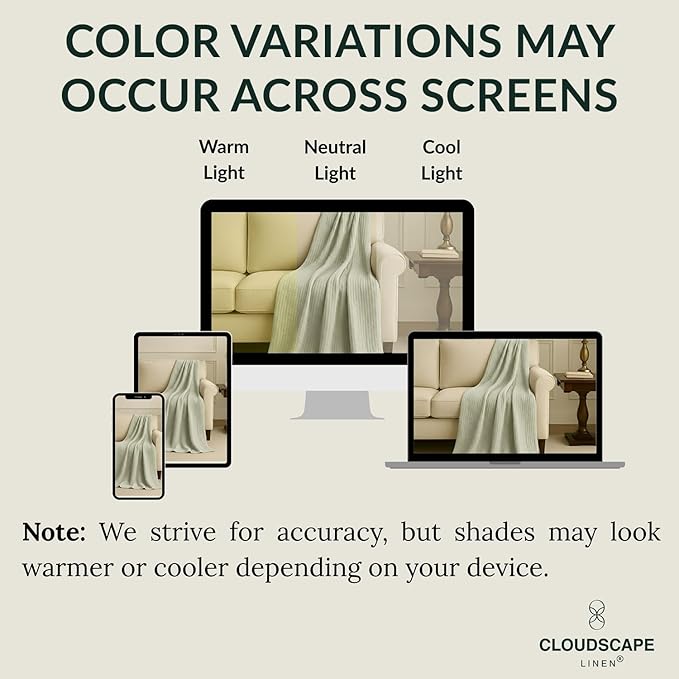 Cloud Scape Linen 8-Layer Muslin Blanket Queen Size - 100% Cotton, Soft and Breathable, Oversized Winter Blanket, Fits up to Full Size Bed, 92x92, Seafoam