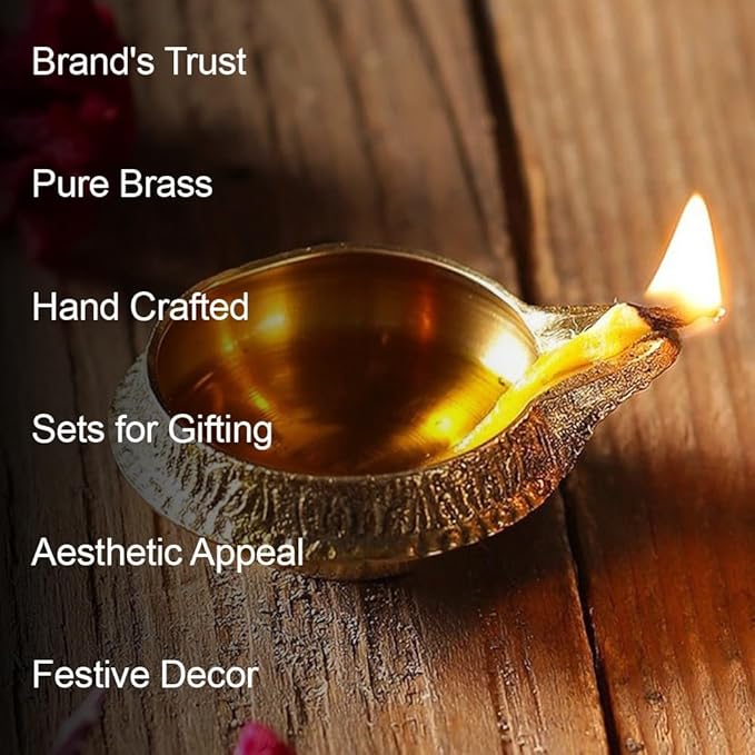 Brass Kuber Diya for Diwali Decoration - Traditional Indian Puja Oil Lamp - Diwali Gifts for Friends and Family - Divali Diyas, Diya for Divali Pooja Hashcart®