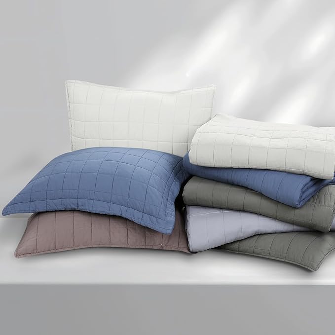 100% Cotton Quilt Sets King Size - Soft Lightweight Quilt Bedding Set for Bedroom Decor- Bedspread in Geometric Pattern with 2 Pillow Shams for All Season, 98x106 inches