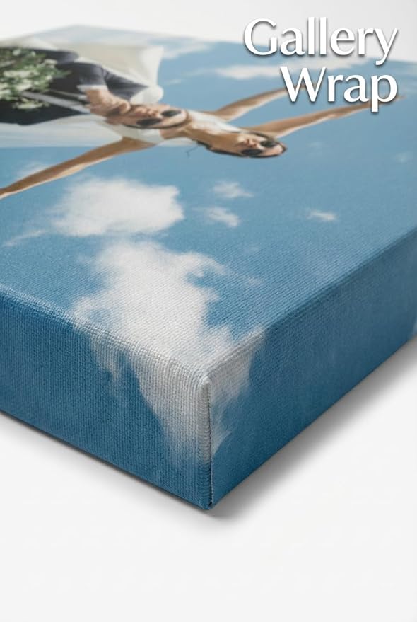 Custom Canvas Prints with Your Photos, Frameless Wall Art Canvas, Personalized Photo Print for Home Decor, Family & Pet Pictures, Gifts for Birthday & Anniversary, Made in USA (10" L × 10" W)