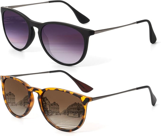 KALIYADI Sunglasses Womens Polarized Womens-Sunglasses: Trendy Sun Glasses with UV400 Retro Style for Party Beach Shopping