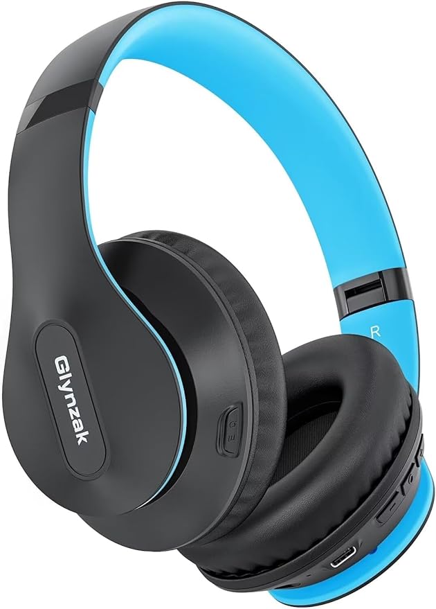 Wireless Bluetooth Headphones Over Ear 65H Playtime HiFi Stereo Headset with Microphone and 6EQ Modes Foldable Bluetooth V5.3 Headphones for Travel Smartphone Computer Laptop
