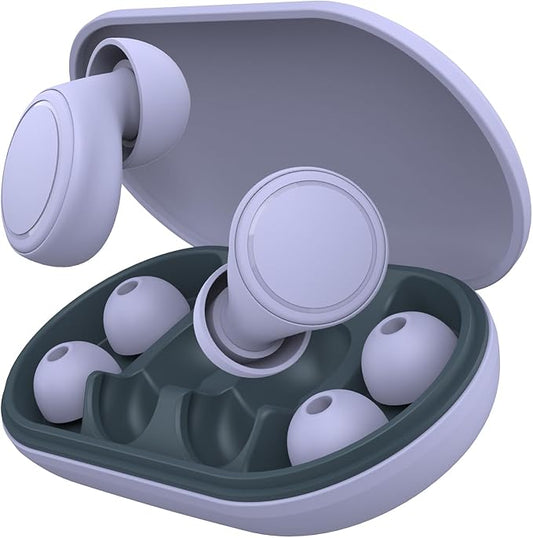 Ear Plugs for Sleeping 45dB Noise Cancelling Reusable Soft Silicone Ear Plugs for Noise Reduction Concert Earplugs for Shooting Snoring Airplanes Musicians Motorcycle with 8 Eartips Case Violet