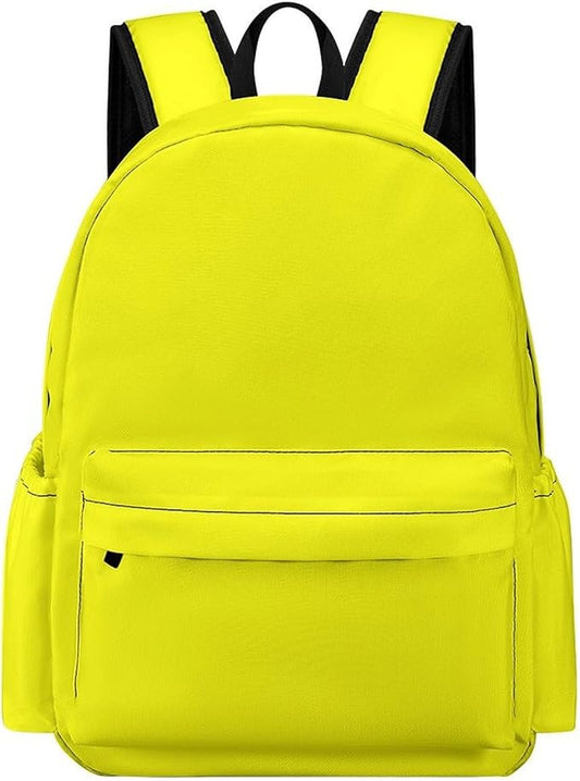 Yellow Backpack Adult Travel Daybag for Women Men College Backpack for Vacation Hiking Camping Bag