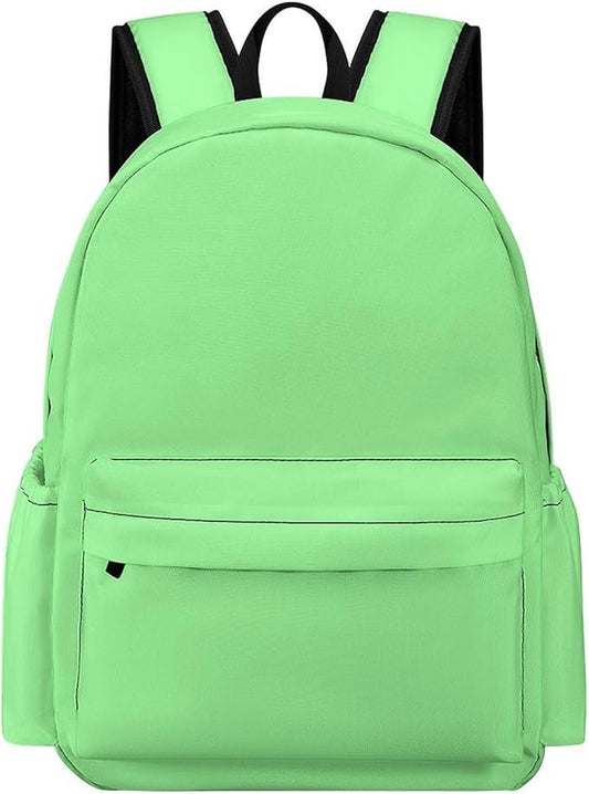 Mint Green Backpack Adult Travel Daybag for Women Men College Backpack for Vacation Hiking Camping Bag