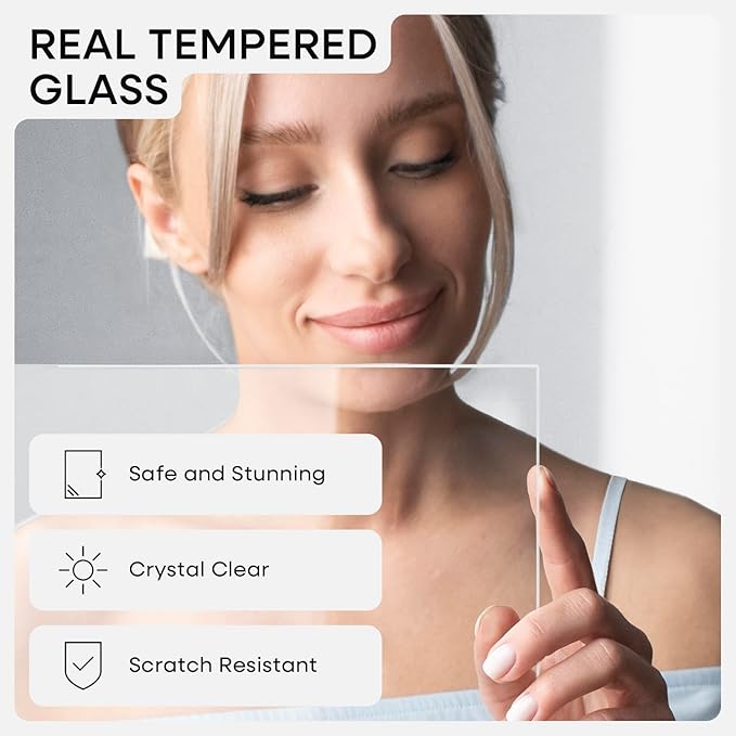 Homeforia 8x8 Picture Frames White, High-End Oak 8 x 8 Square Wood Frame with Mat 6 by 6 Photo, 8x8 Wooden Frames Matted to 6x6 Print, 8by8 Wall or Tabletop Frame, Tempered Glass, Wall Kit, Set of 1