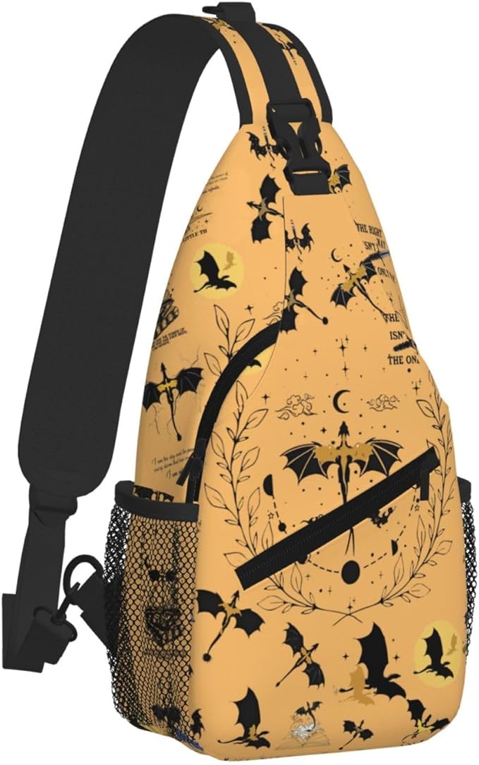 Fourth Dragon Wing Crossbody Bag Trendy Sling Bag Bakpack Casual Chest Bags Daypack For Hiking Walking Travel Running(1)