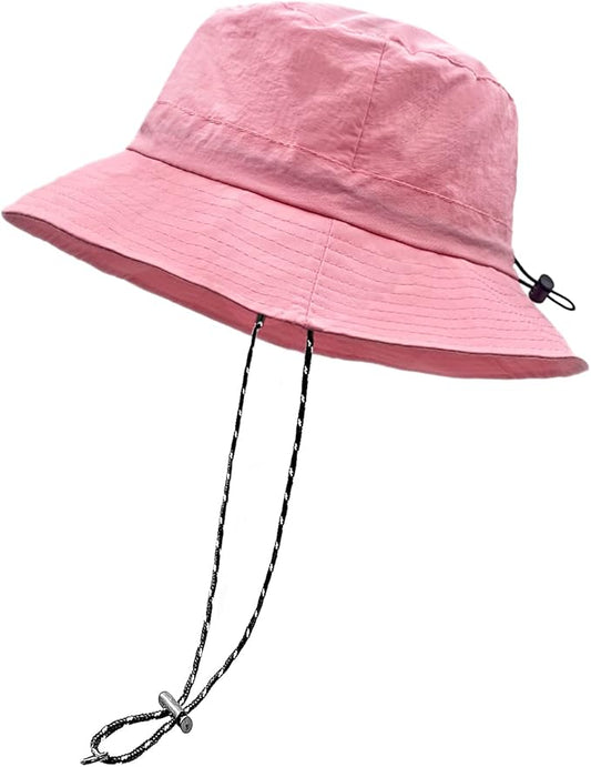 woogwin Waterproof Bucket Rain Hat with Chin Strap Quick Dry Packable Boonie Sun Hat Safari Hat UV Protection