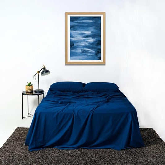 THE LAD COLLECTIVE 2.0 Bedding Set - 4 Piece Sheet & Pillow Case Set, Custom Blend, Soft, Comfortable, Temperature Regulating, & Easy-to-Use - (Twin XL, Atlantic)