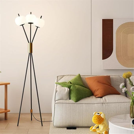 Nordic Modern Floor Lamp Fashion Luxury Family Iiving Room Bedroom Study Villa Hotel LED Creativity Decorative Standing Light (Style 91)