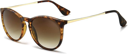 SUNGAIT Premium Vintage Round Sunglasses for Women Men Classic Retro Trendy Style