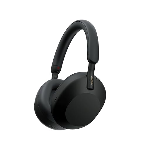 Sony WH-1000XM5 Premium Noise Canceling Headphones, Auto NC Optimizer, 30-Hour Battery, Alexa Voice Control, Black