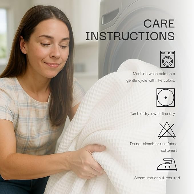 Salt Earth GOTS Certified 100% Organic Cotton Throw Blanket, 108"x90" Waffle Blankets & Throws for Bed, Throw Blanket for Couch, Cozy Christmas Blankets and Throws for Christmas Gifts (Misty Rose)