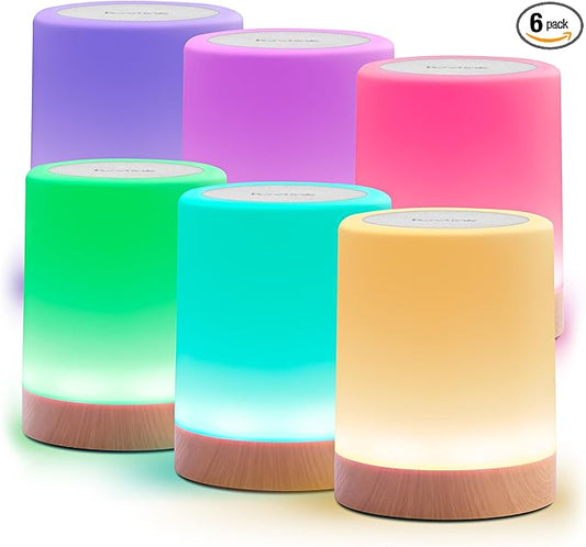 LuvLink Friendship Lamp v2.0 - Long Distance WiFi Touch Lamps for Couples, Friends & Family | Stay Connected from Anywhere – Easy App Setup – No Subscription (Set of Six)
