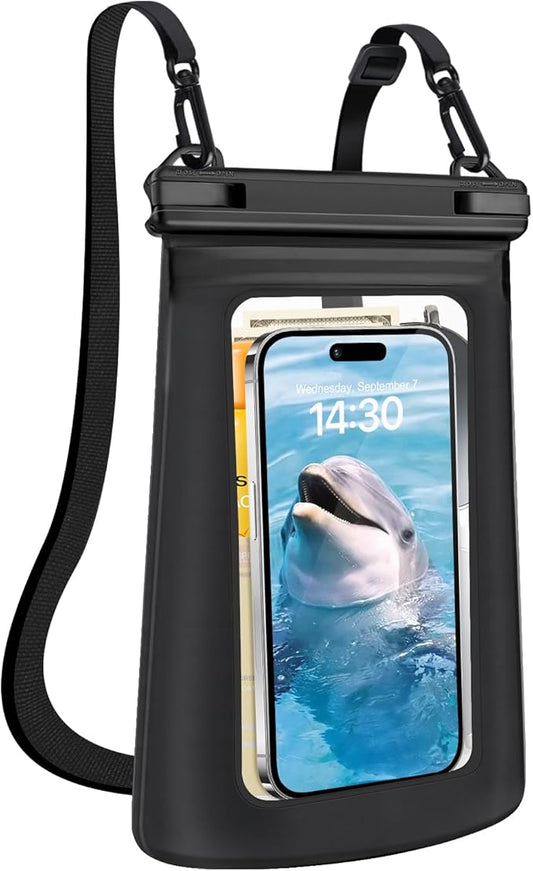 Waterproof Phone Pouch for Phone, Floating Large Capacity Dry Bag Stores Sunscreen, Sunglasses, Waterproof Bag for Beach, Swimming, Kayaking for iPhone 16 15 14 11 Pro Max & Galaxy S24 S21