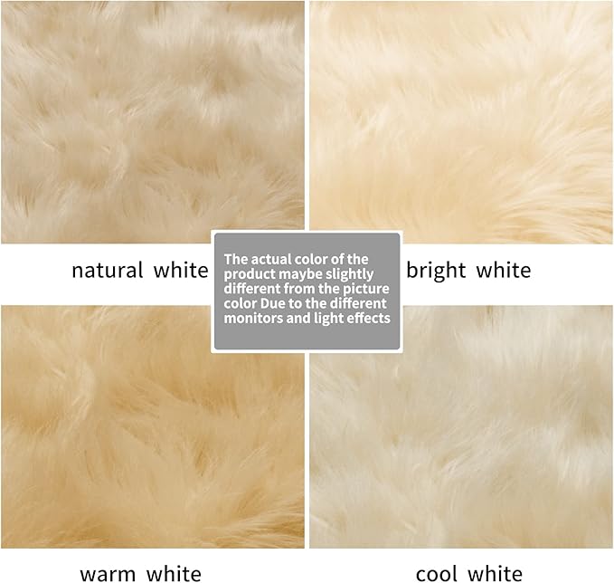 SERISSA Ultra Soft Round Faux Sheepskin Fur Area Rug Beige Circular Shaggy Rug Round Fluffy Area Rugs Plush Circle Floor Carpet Mat for Bedroom Living Room Floor Decor, 3ft Diameter (Beige)