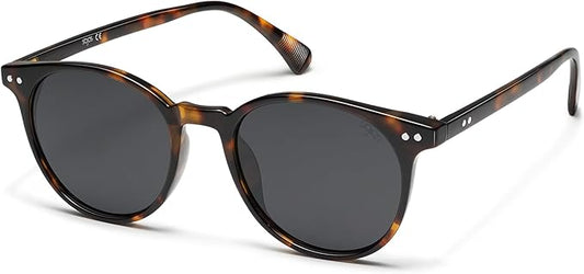 SOJOS Small Round Classic Polarized Sunglasses for Women Men Vintage Style UV400 Lens MAY SJ2113
