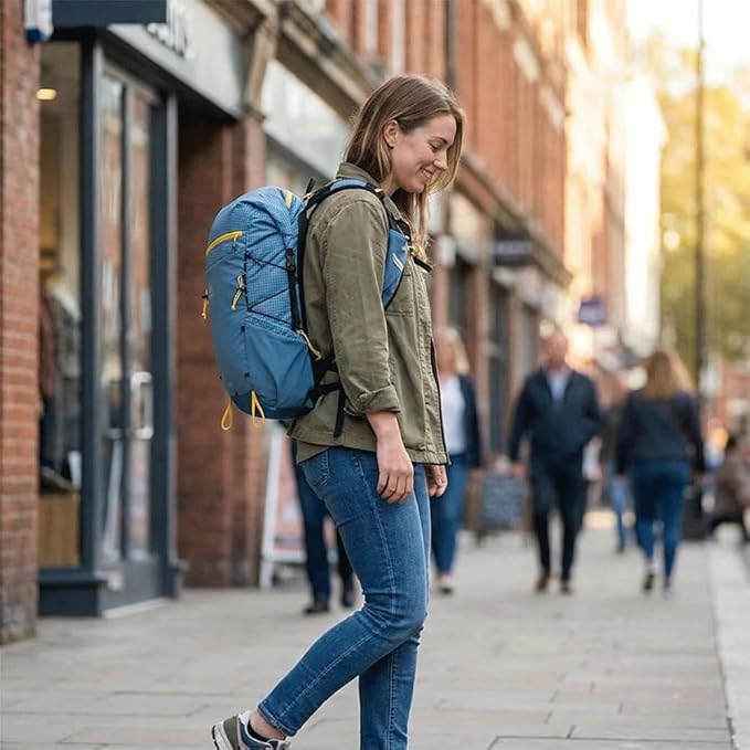 AONIJIE 30L Large Multipurpose Backpack for Travel, Hiking, Commuting, Sports & Work - Durable, Lightweight Daypack (Black)