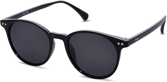 SOJOS Small Round Classic Polarized Sunglasses for Women Men Vintage Style UV400 Lens MAY SJ2113