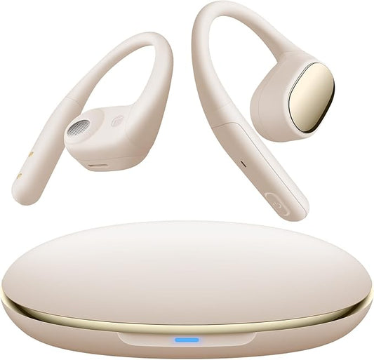 Open Ear Bluetooth Earbuds, Wireless 5.4 Headphones with 60H Playtime, Light Earhook Sport Earphones, IPX7 Waterproof Open-Ear Design for Running & Workouts, Ivory