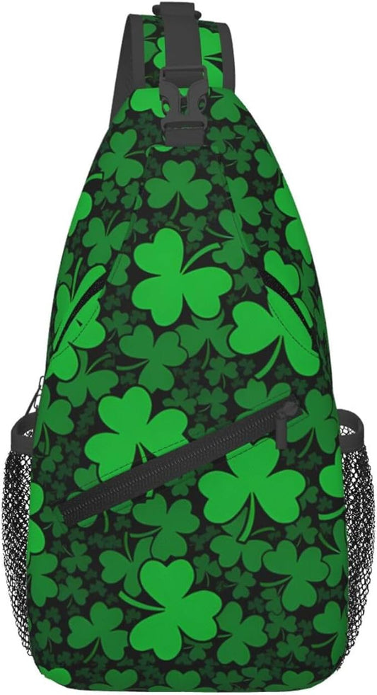 QFXUYNG St. Patrick's Day Adult Sling Bag Unisex Chest Bags Crossbody Backpack Casual Daypacks Shoulder Bag for Women Men Cycling Hiking Travel