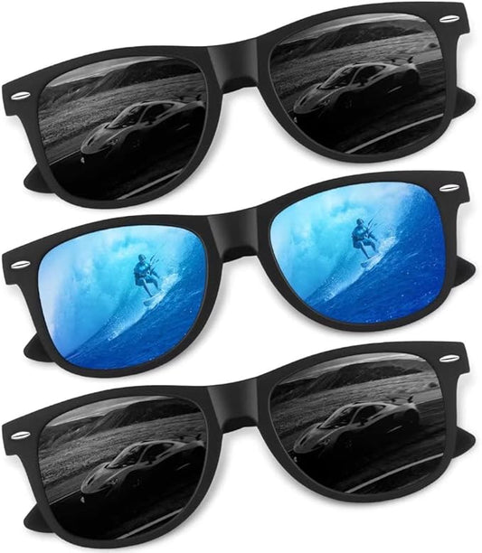 CGID Sunglasses Men Womens Polarized Lightweight Retro Black Shades UV400 Driving Fishing Golf