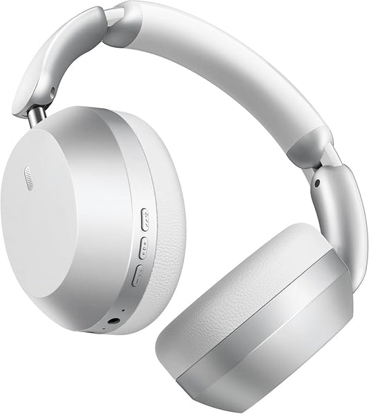 Wentronic Y04 Bluetooth Headphones Active Noise Cancelling Wireless Over Ear Headphones 48 Hours Playtime High Sound Quality Foldable Headphones with Soft Ear Cushion for Travel - Silver